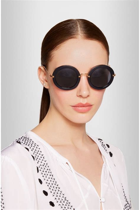 miu miu sunglasses net a porter|MIU MIU Round.